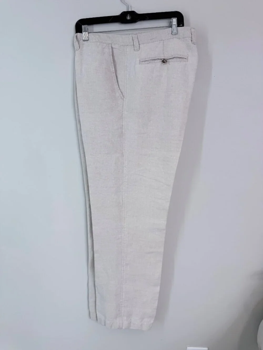 Old Navy Mens100% Linen Beige Pants Size 36x34 Lightweight Casual Wear